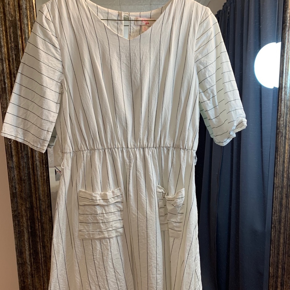 Black and white stripe dress
